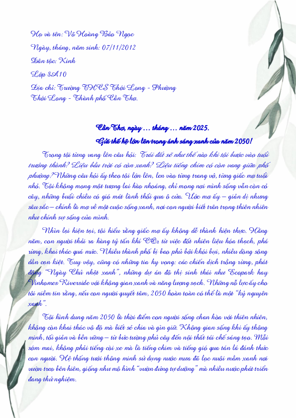 Võ Hoàng Bảo Ngọc