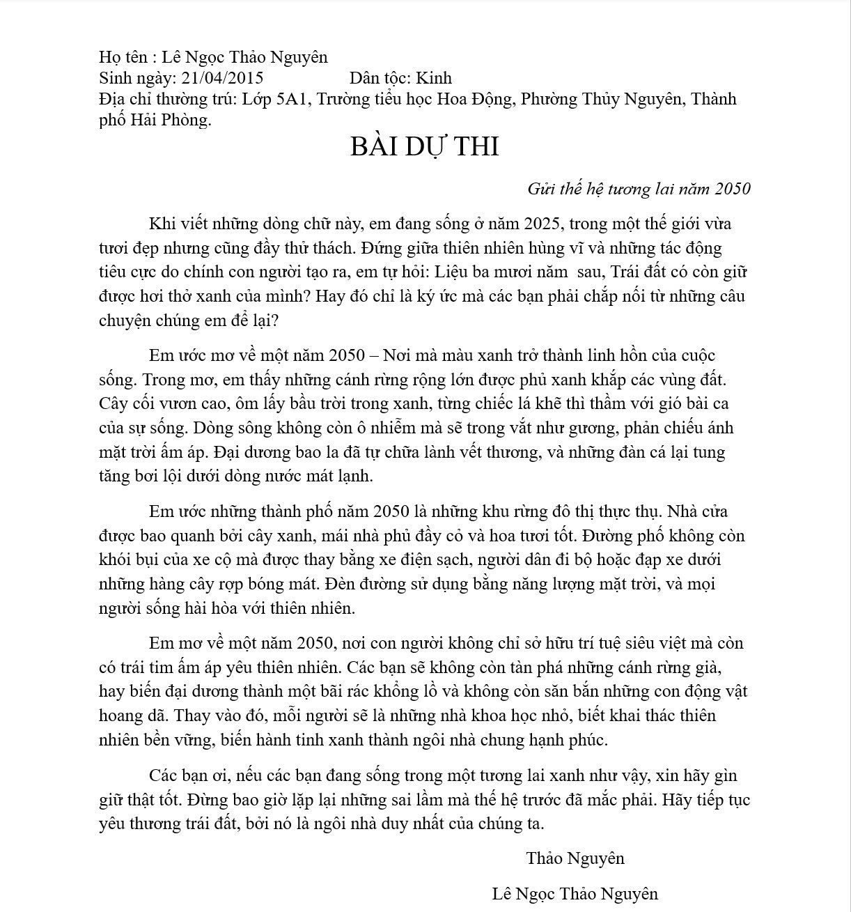 Lê Ngọc Thảo Nguyên