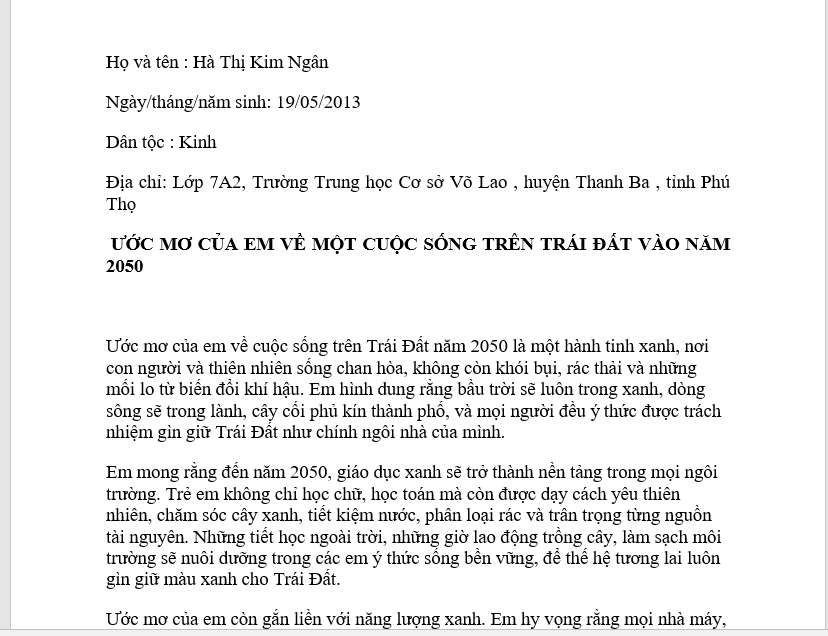 Hà Thị Kim Ngân