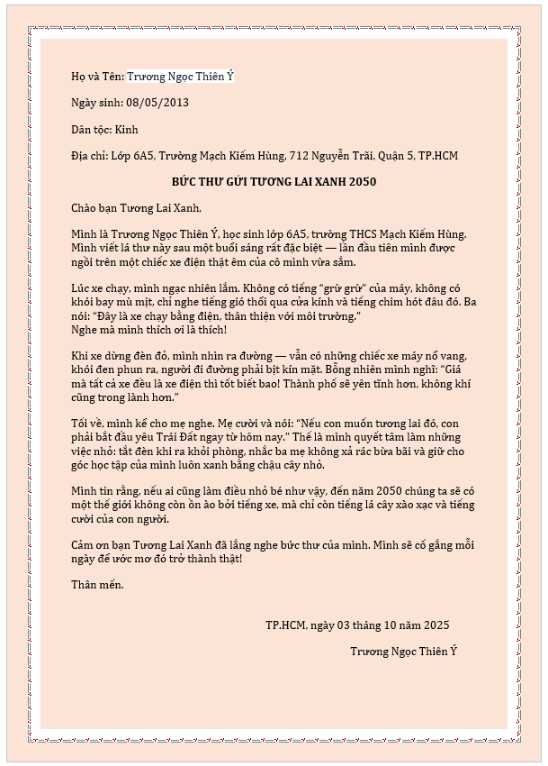 Trương Ngọc Thiên Ý