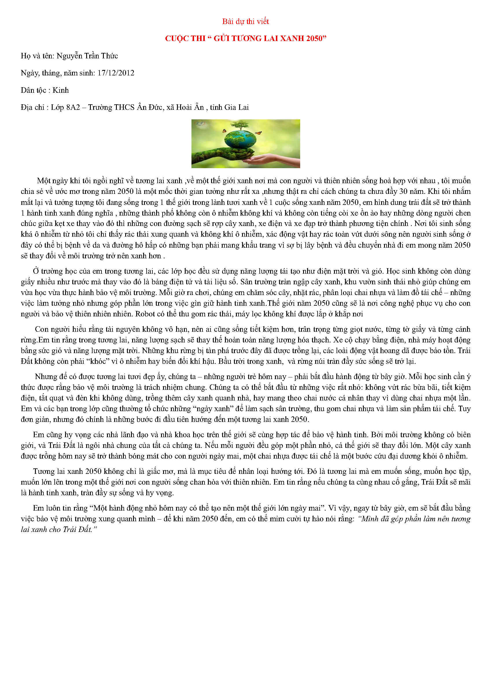 NGUYỄN TRẦN THỨC