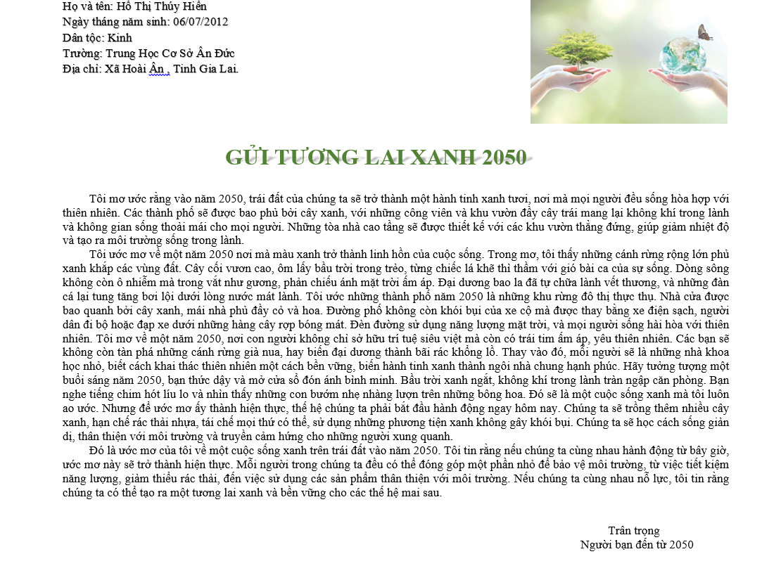 HỒ THỊ THÚY HIỀN