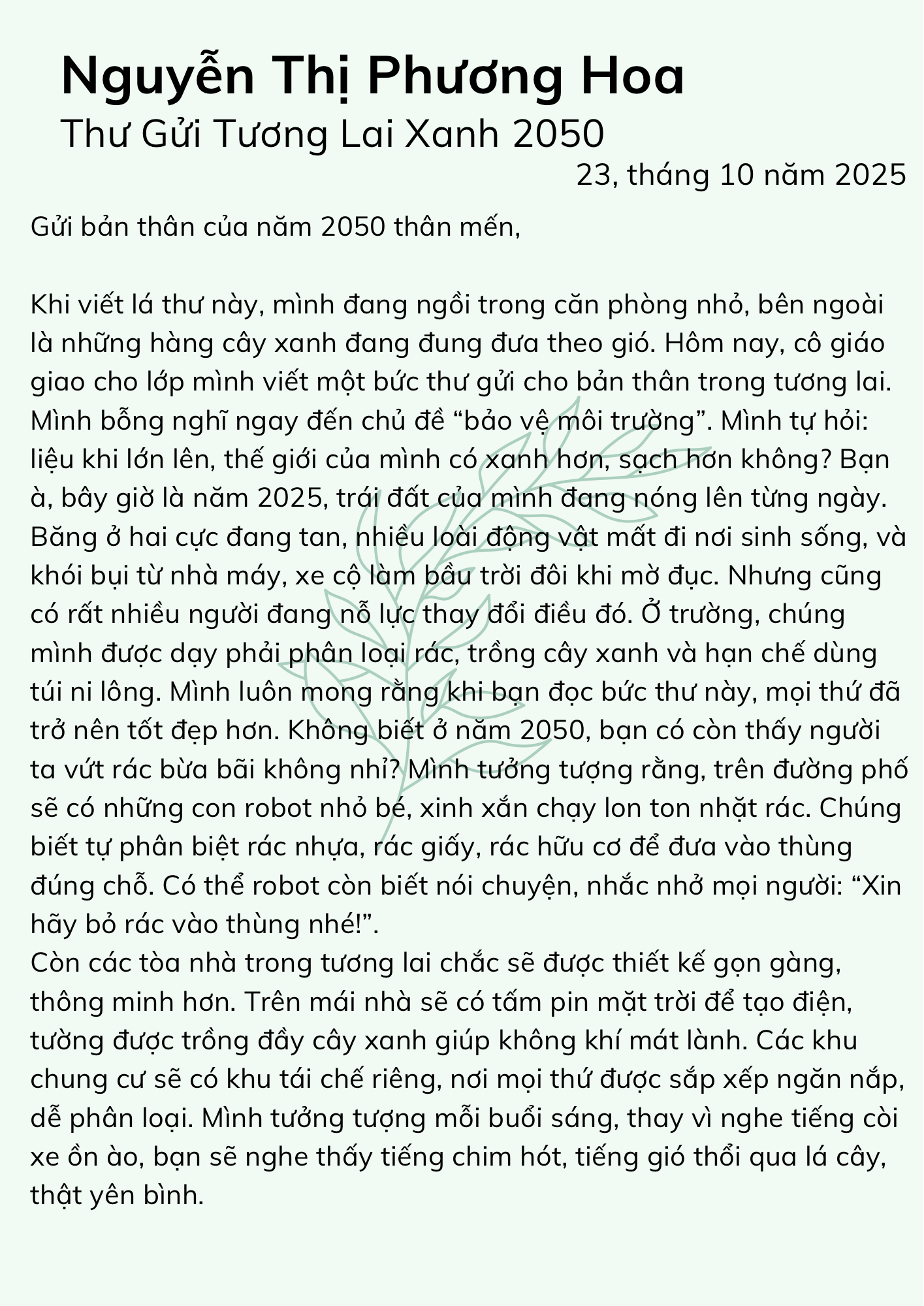 Nguyễn Thị Phương Hoa