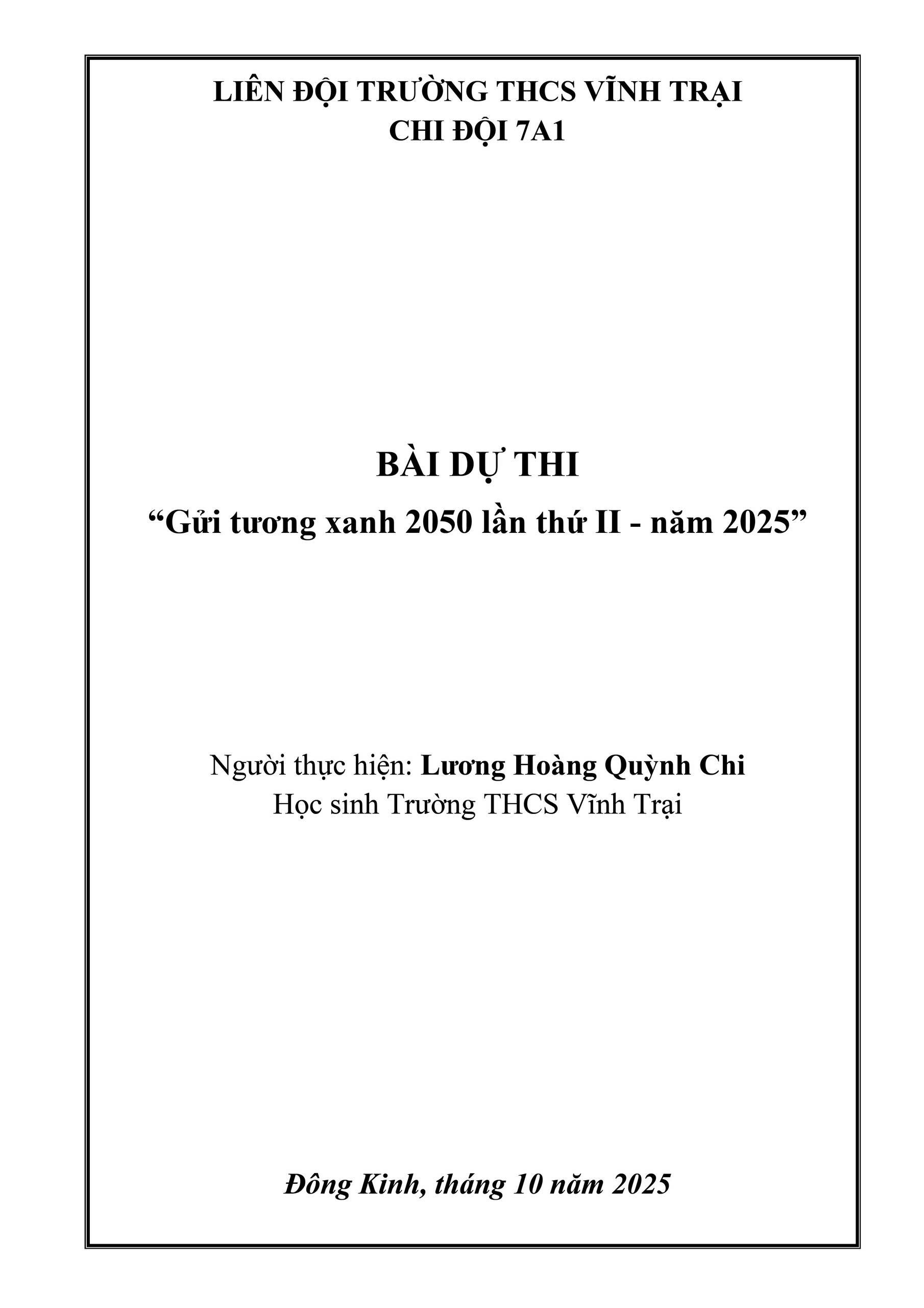 LƯƠNG HOÀNG QUỲNH CHI