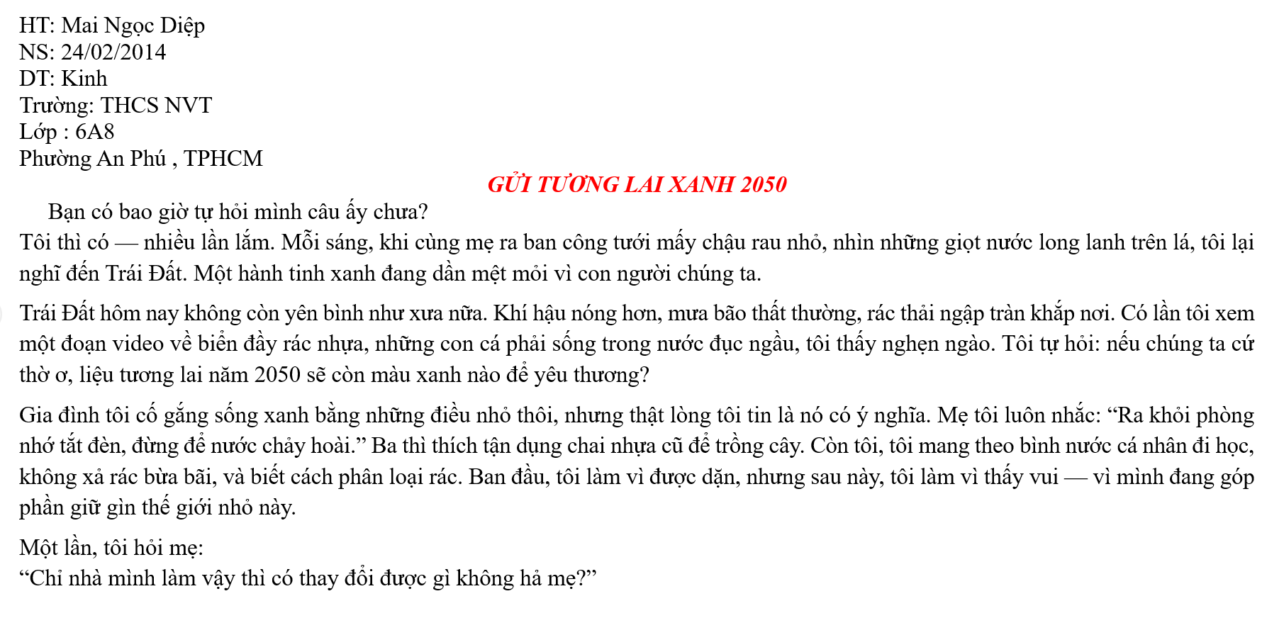 MAI NGỌC DIỆP