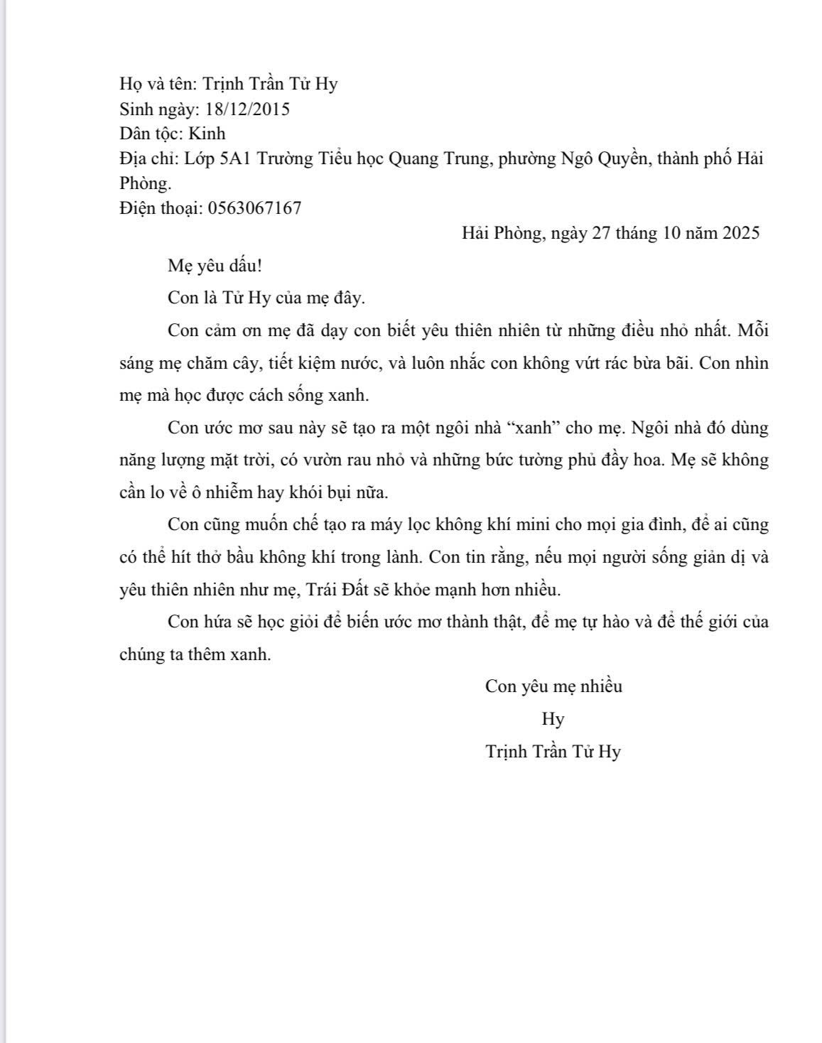 Trịnh Trần Tử Hy