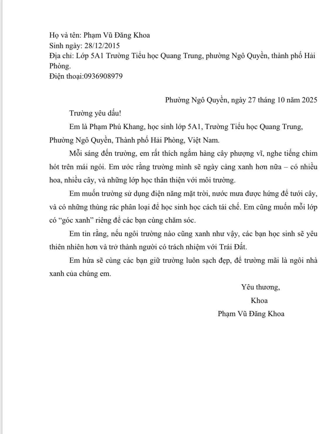 Phạm Vũ Đăng Khoa