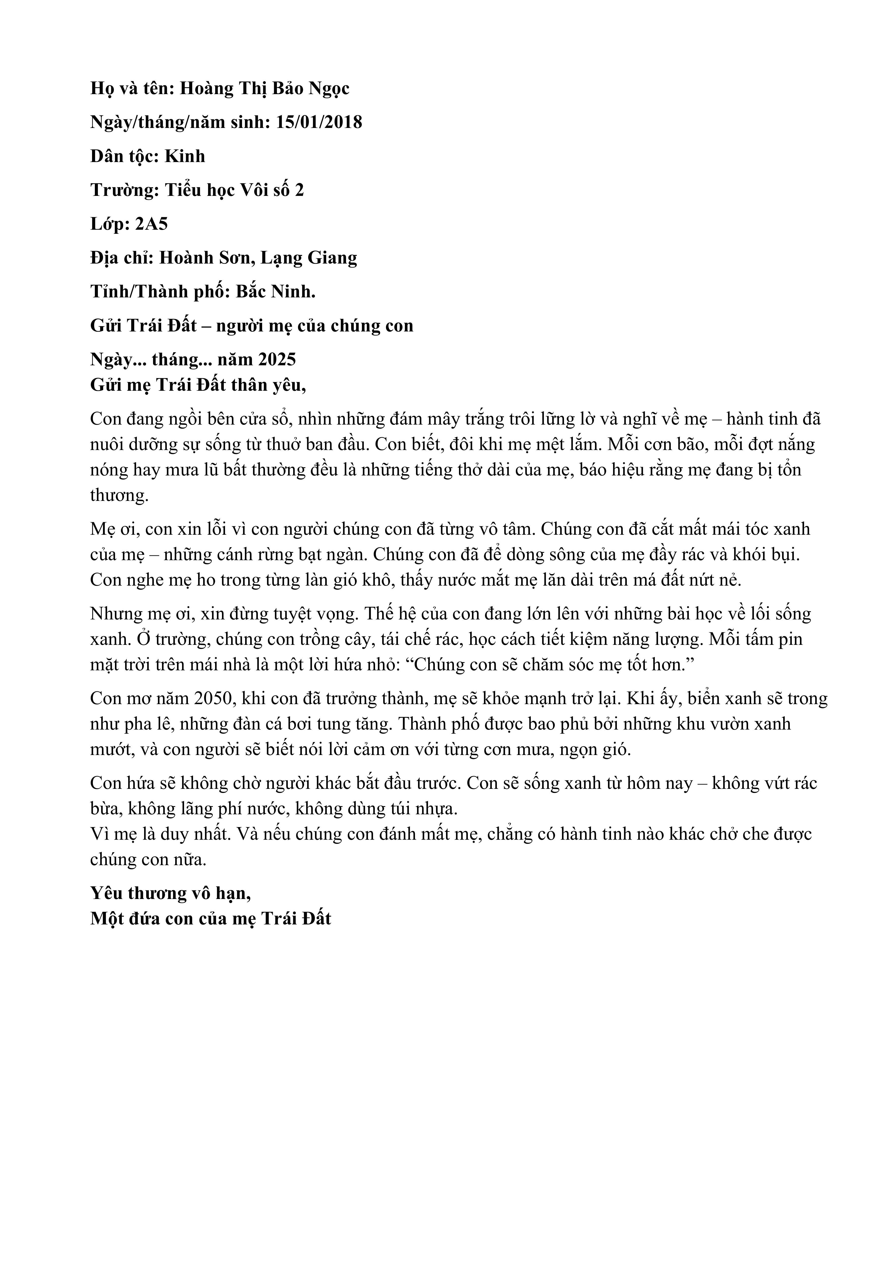 Hoàng thị bảo ngọc