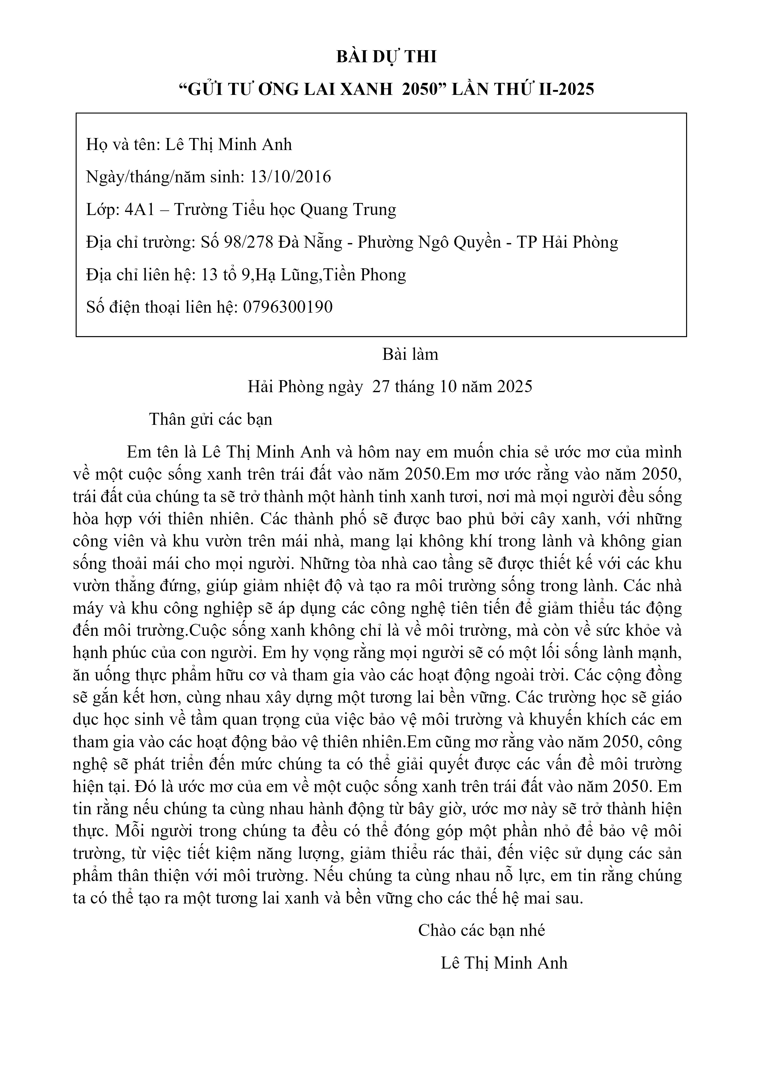 Lê Thị Minh Anh