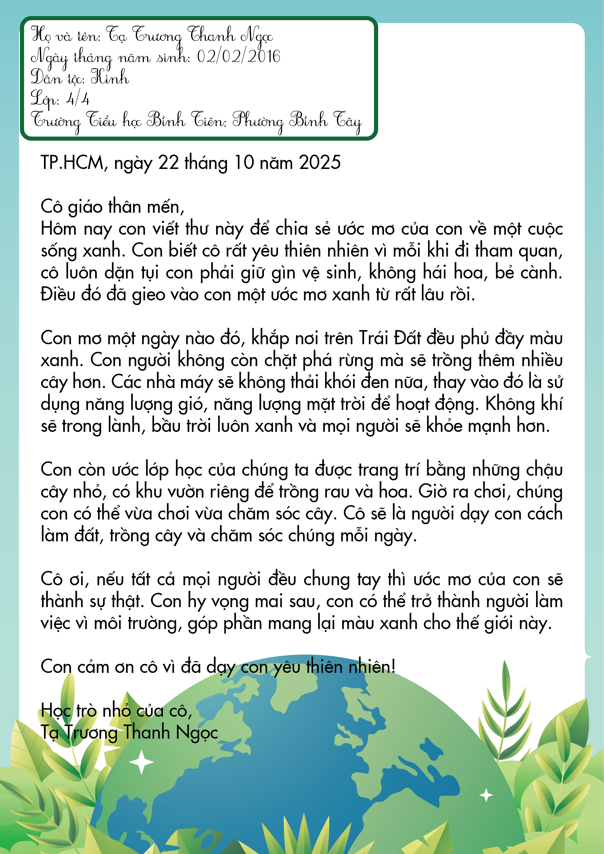 Tạ Trương Thanh Ngọc