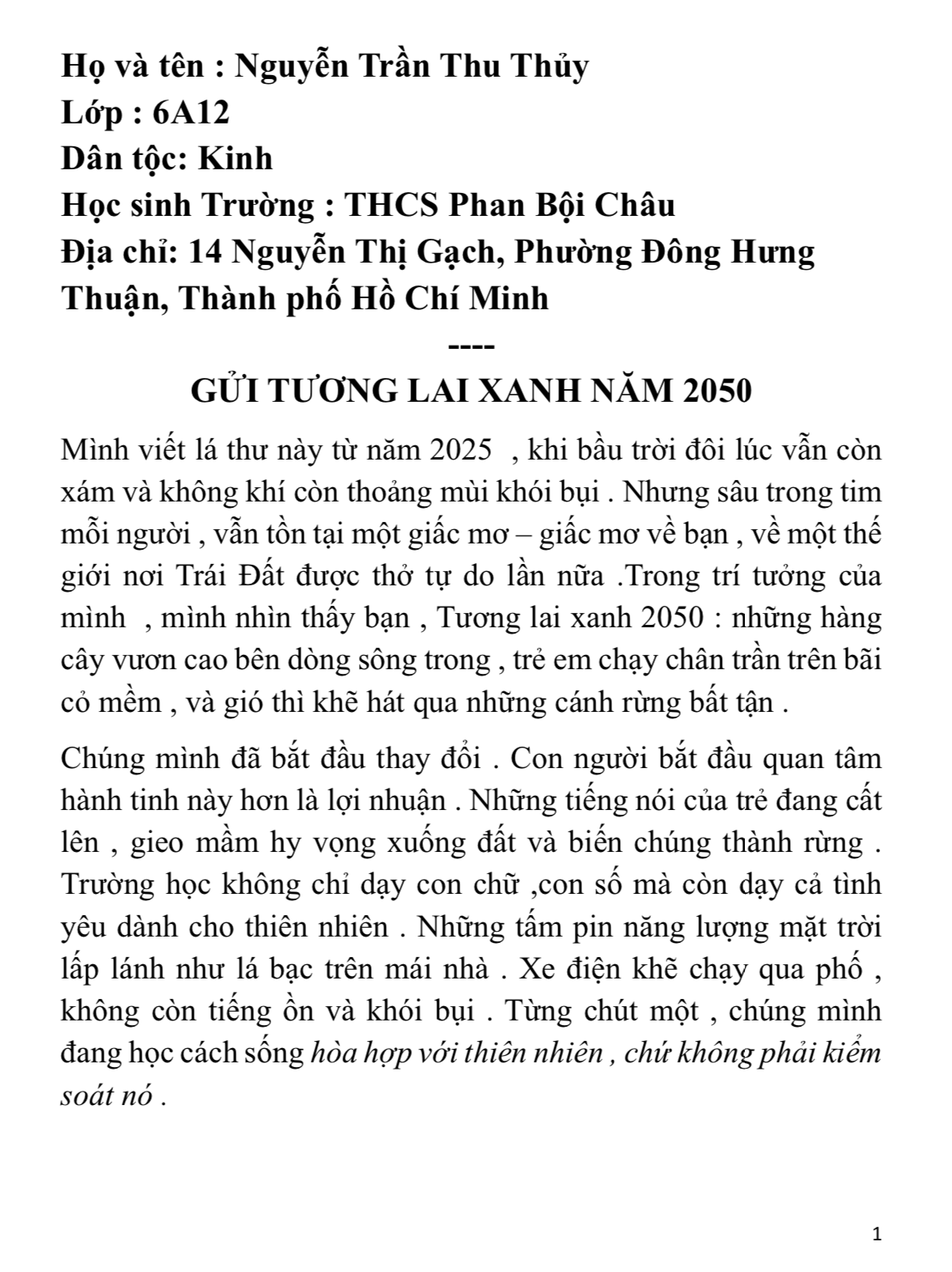 Nguyễn Trần Thu Thuỷ