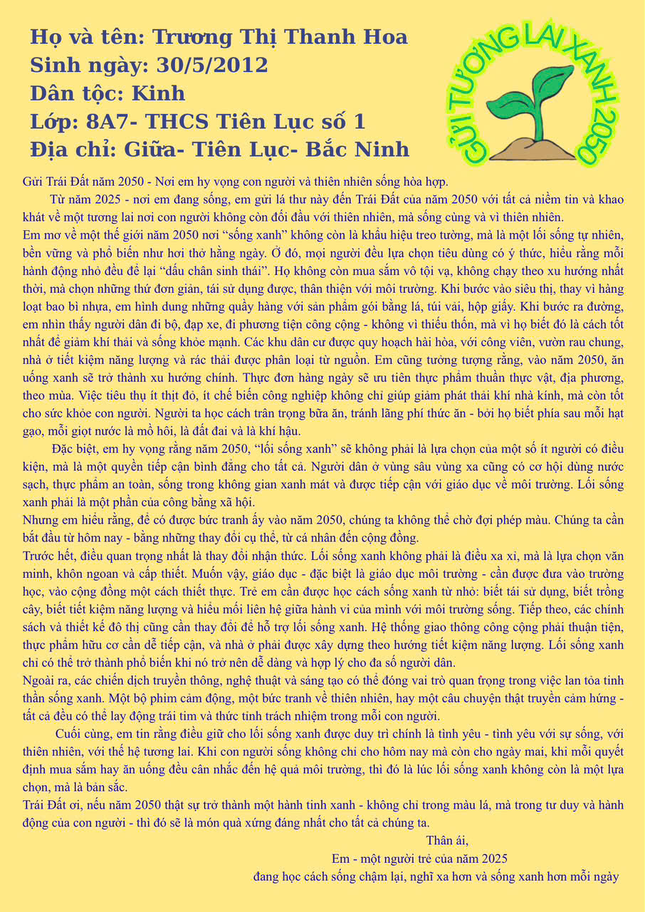 Trương Thị Thanh Hoa