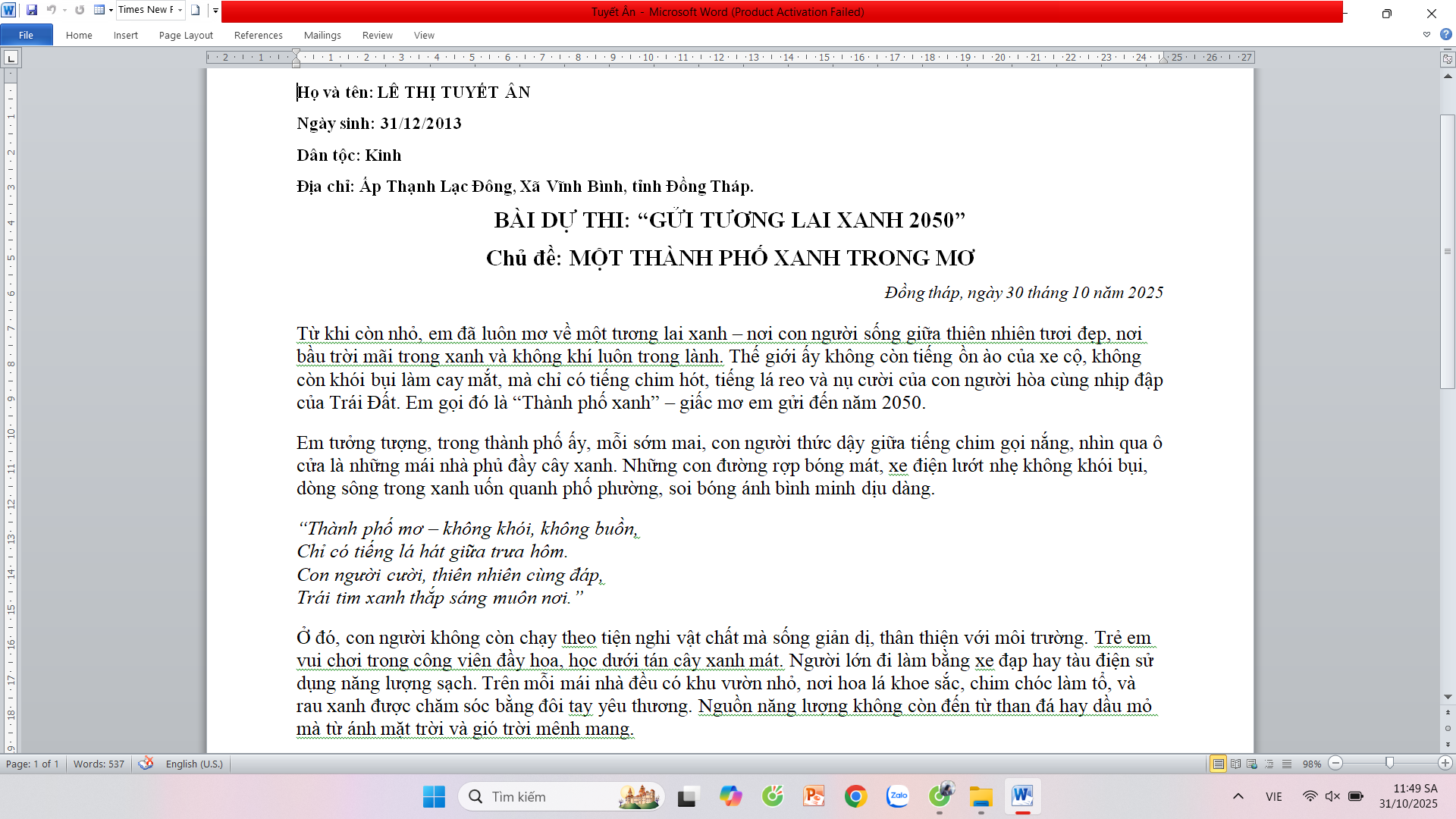 Lê THị Tuyết Ân