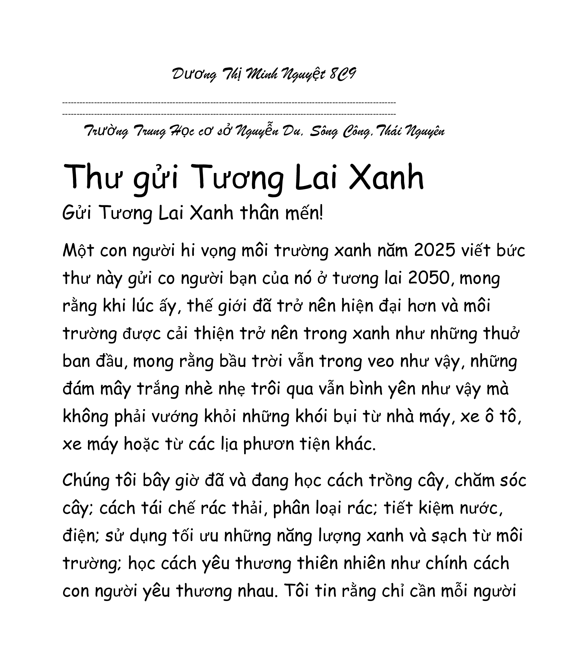 Dương Thị Minh Nguyệt