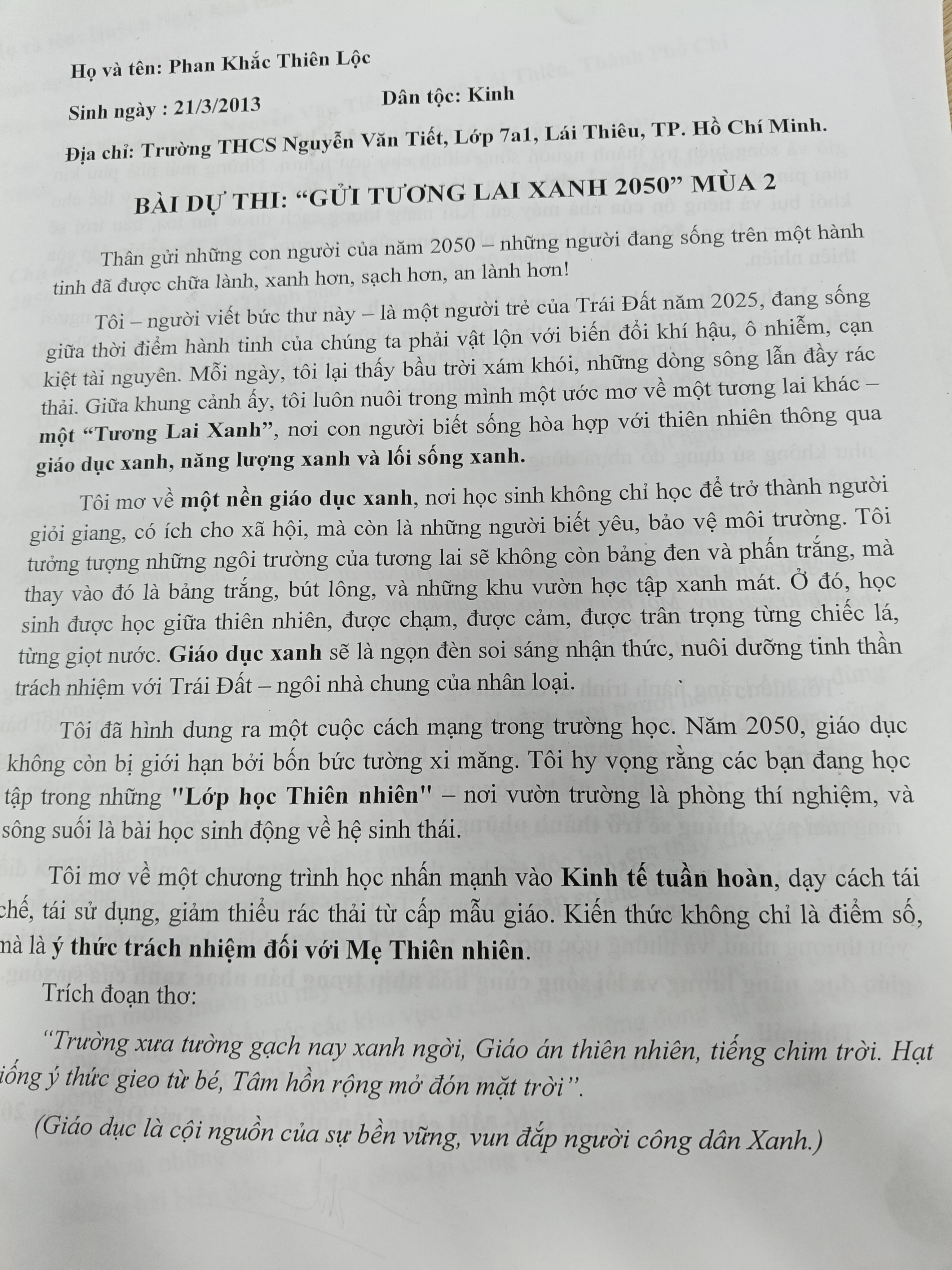 30 Phan Khắc Thiên Lộc